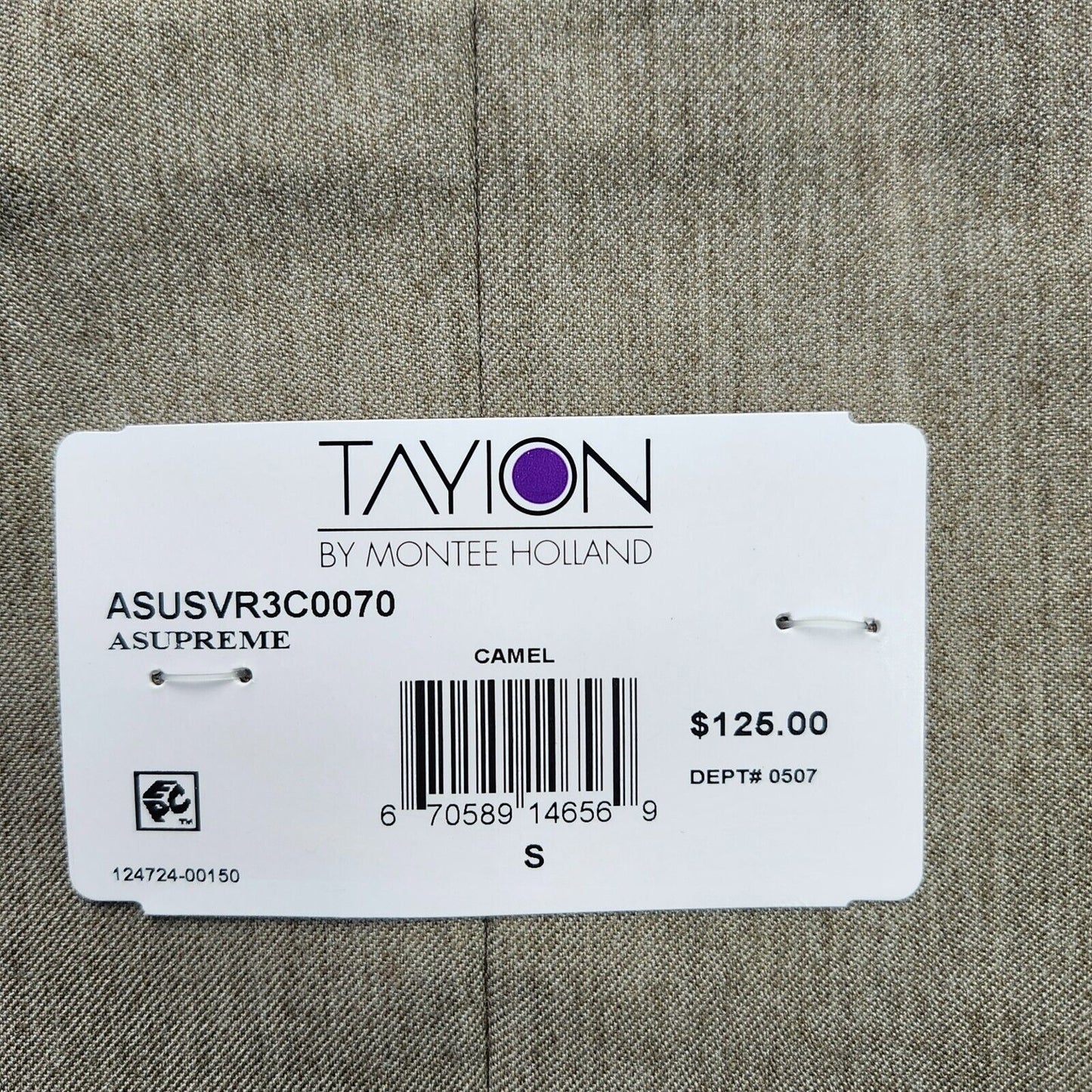 TAYION By Montee Holland Mens Tan Wool Blend Paisley Vest Pike Stitching Small