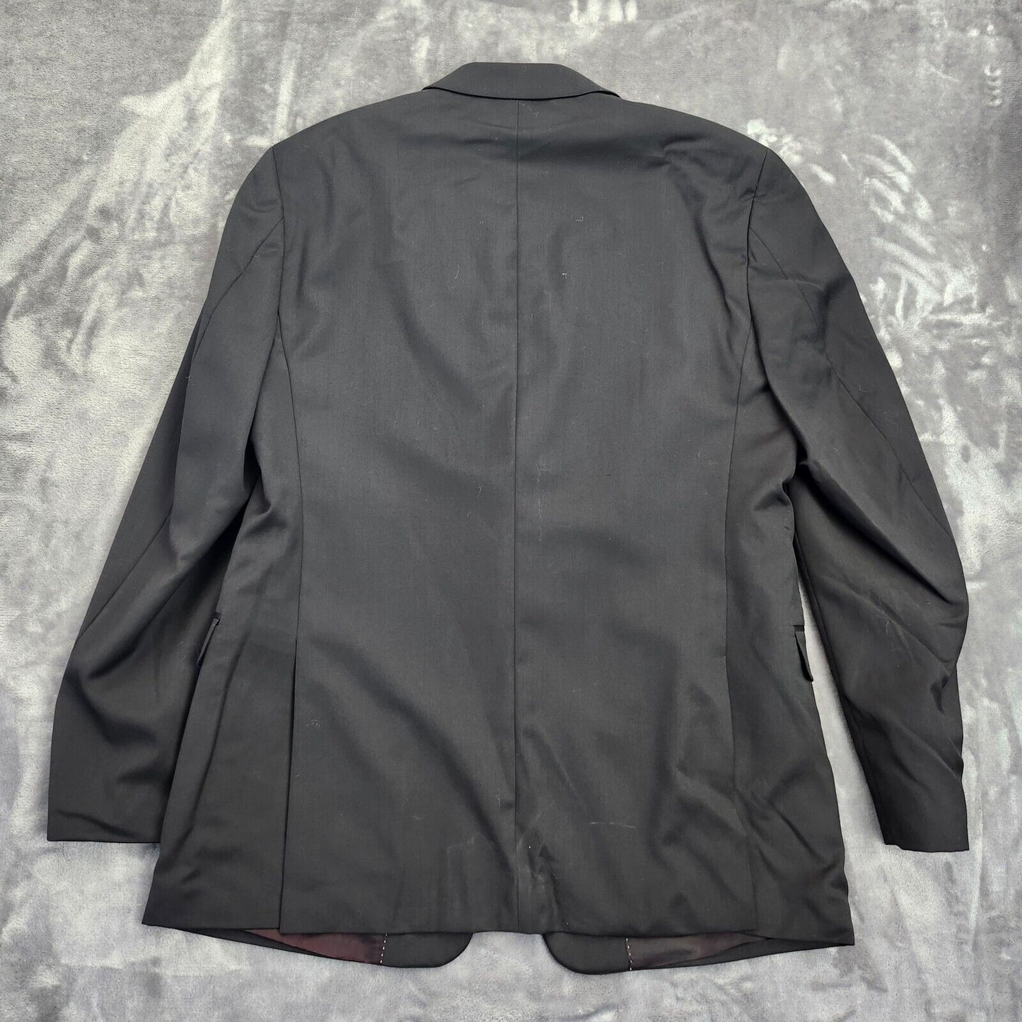 NWoT Tommy Hilfiger Mens Wool Suit Jacket Notch Lapel Black Blazer size 44 Long