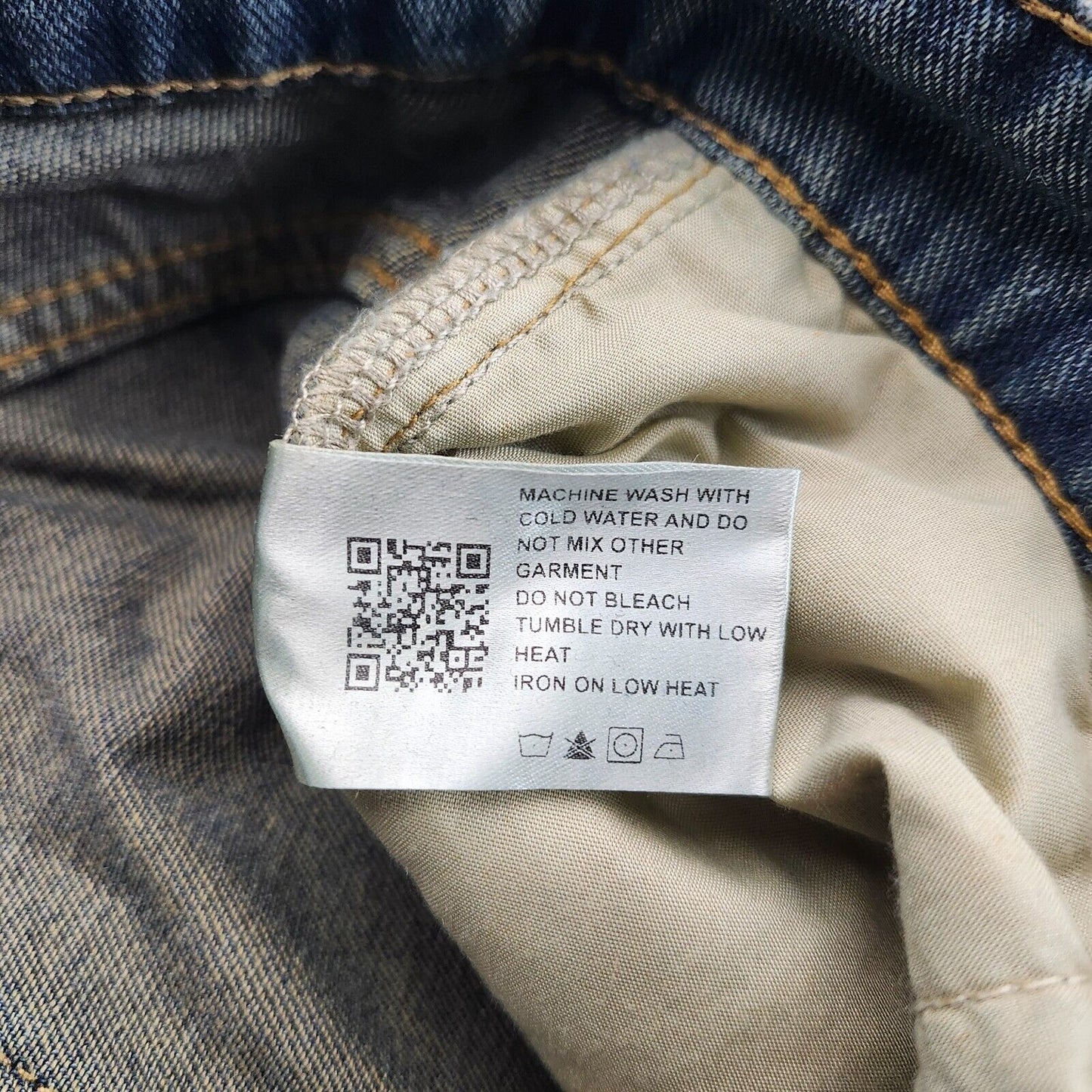 CIDER Womens Mid Waist Washed Button Straight Leg Jeans Small