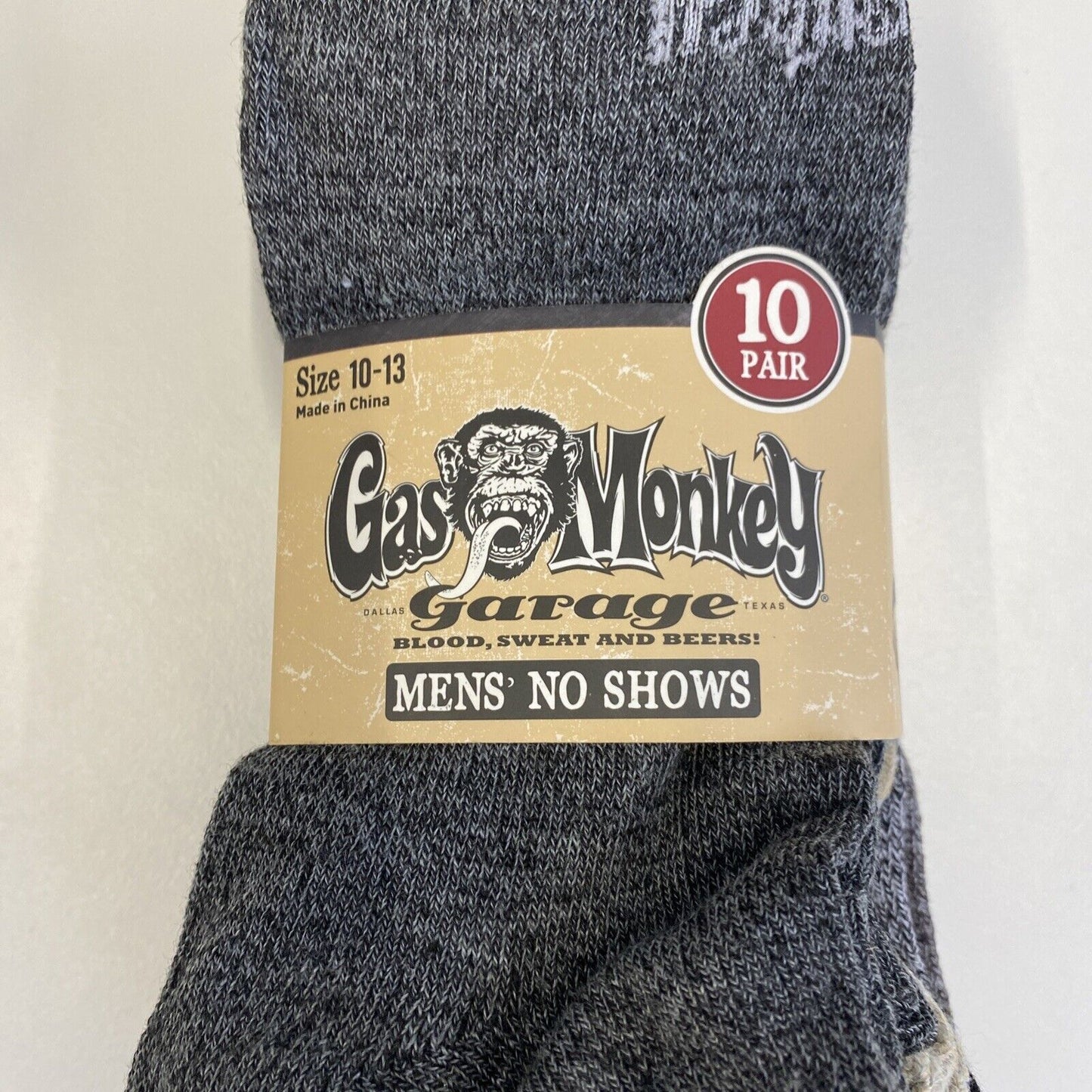 10 Pair Gas Monkey Garage Work & Outdoor Crew Socks Men's Size 10-13