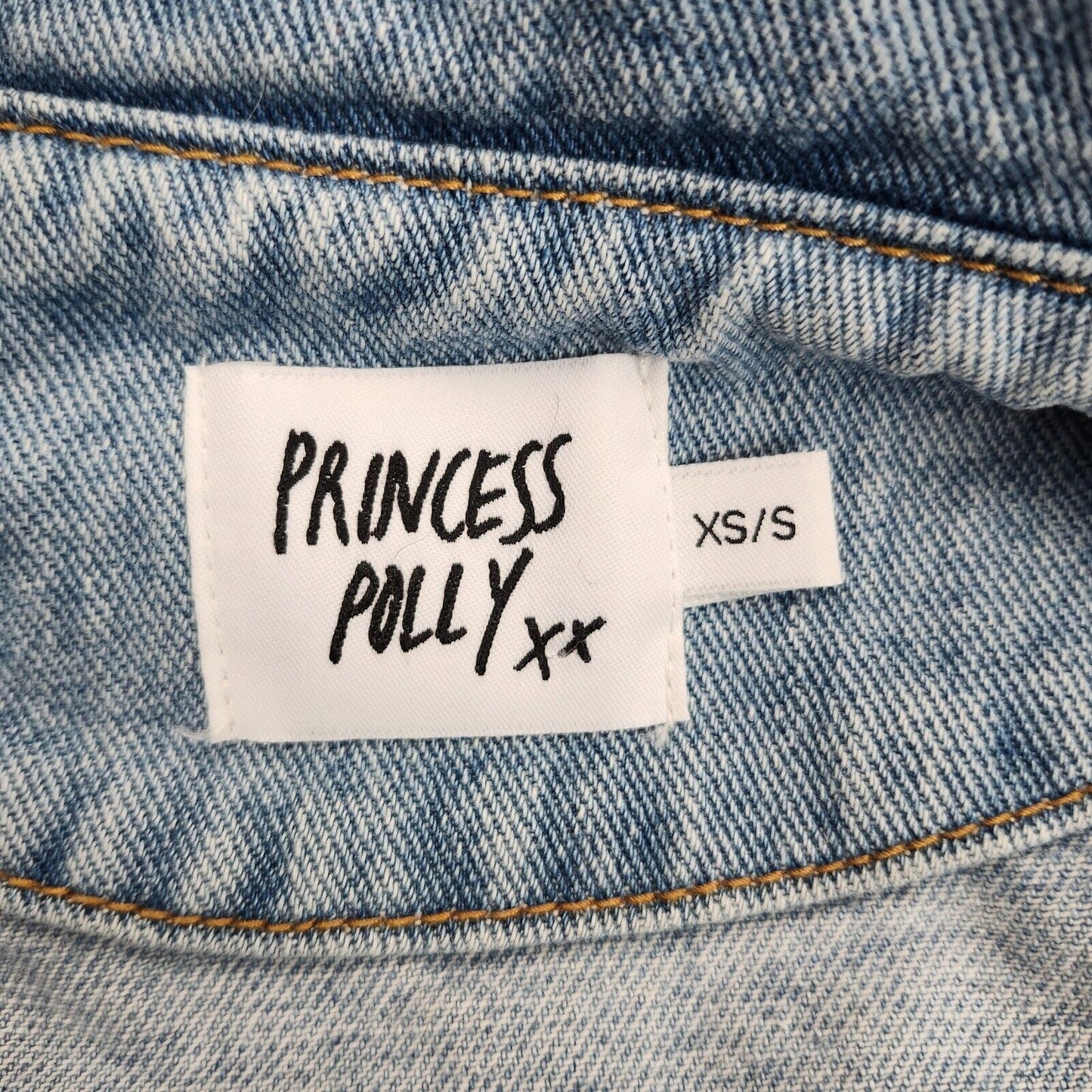 PRINCESS POLLY Womens XS Ripped Jean Jacket