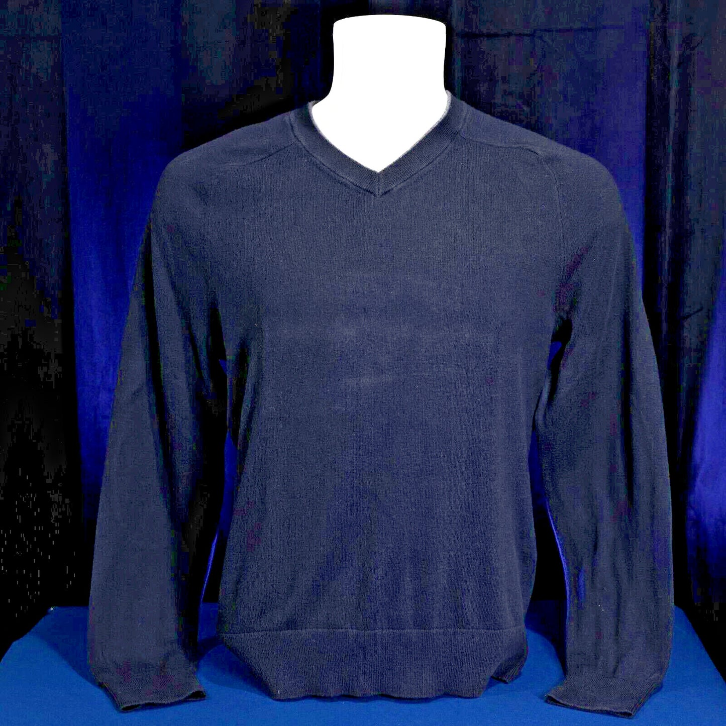 Jack Spade Mens Pullover Sweater Black V Neck Size M