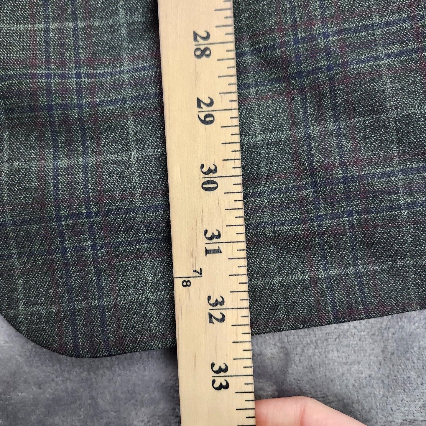 Lauren Ralph Lauren Polyester Green Plaid Suit Jacket Blazer 44L NWT