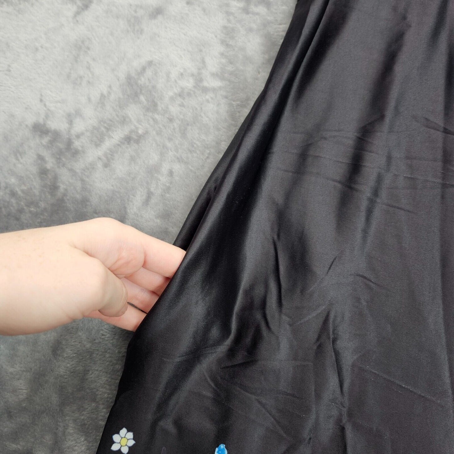 Womens Black Summer Dress Sleeveless A-Line Floral 3XL