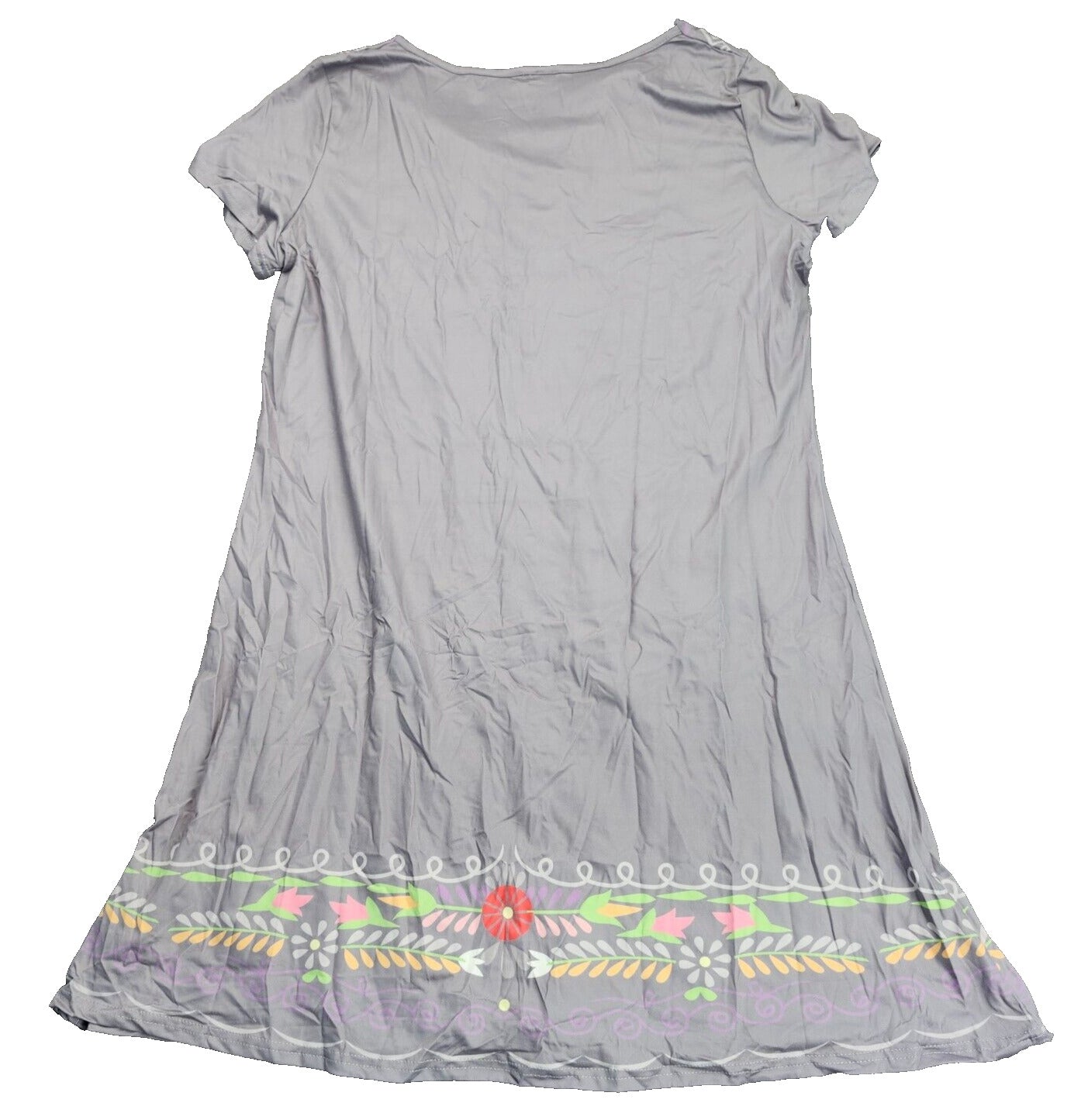 Women's Summer Dress Print Wavy V Neck Short Sleeve Dress Casual Print 3XL