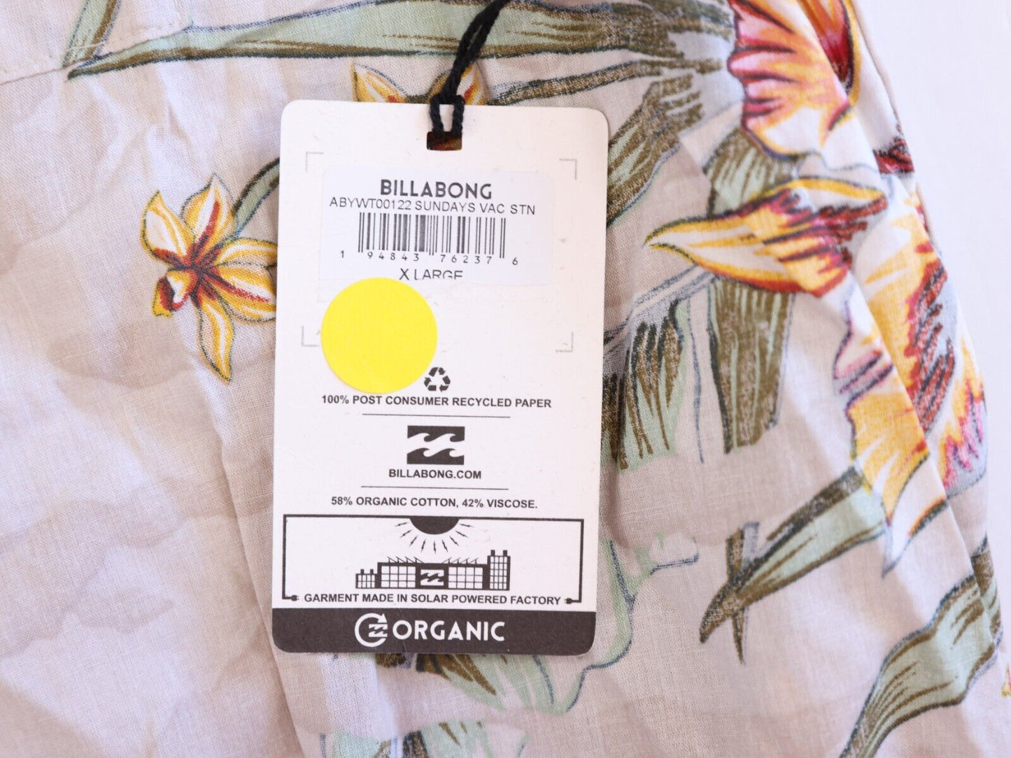 Billabong Sundays Vacay Short Sleeve Woven Stone XL