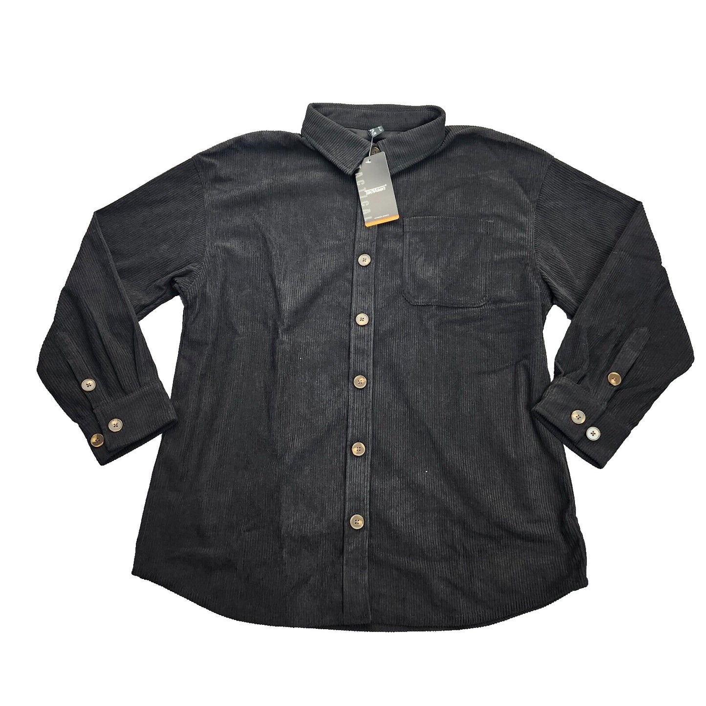 Tacvasen womens corduroy button up dress shirt sz medium