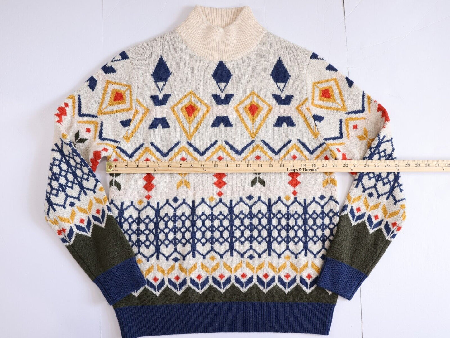 Paisley & Gray Knit Sweater Slim Fit Size XL Abstract