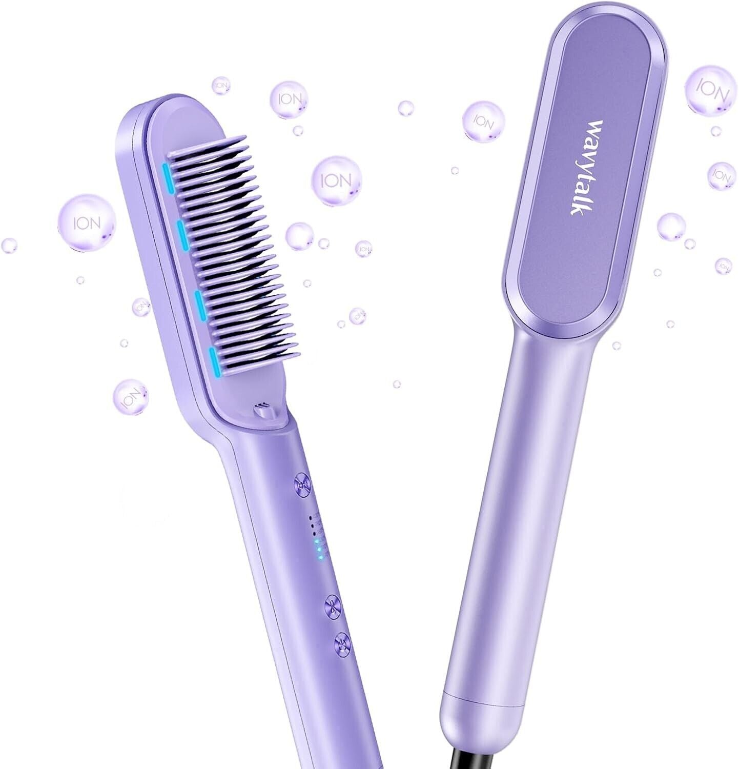 Wavytalk Professional Salon Hair Straightener Brush Model 375 Purple
