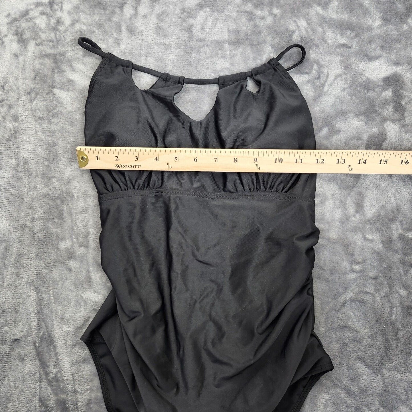 Women One Piece Swimsuit Tummy Control High Neck Bathing Suit Slimming L