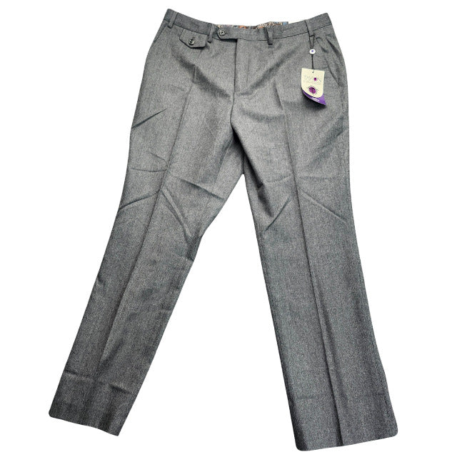 Tayion By Montee Holland Mens Classic-Fit Wool-Blend Dress Pants 36W x 30L Grey