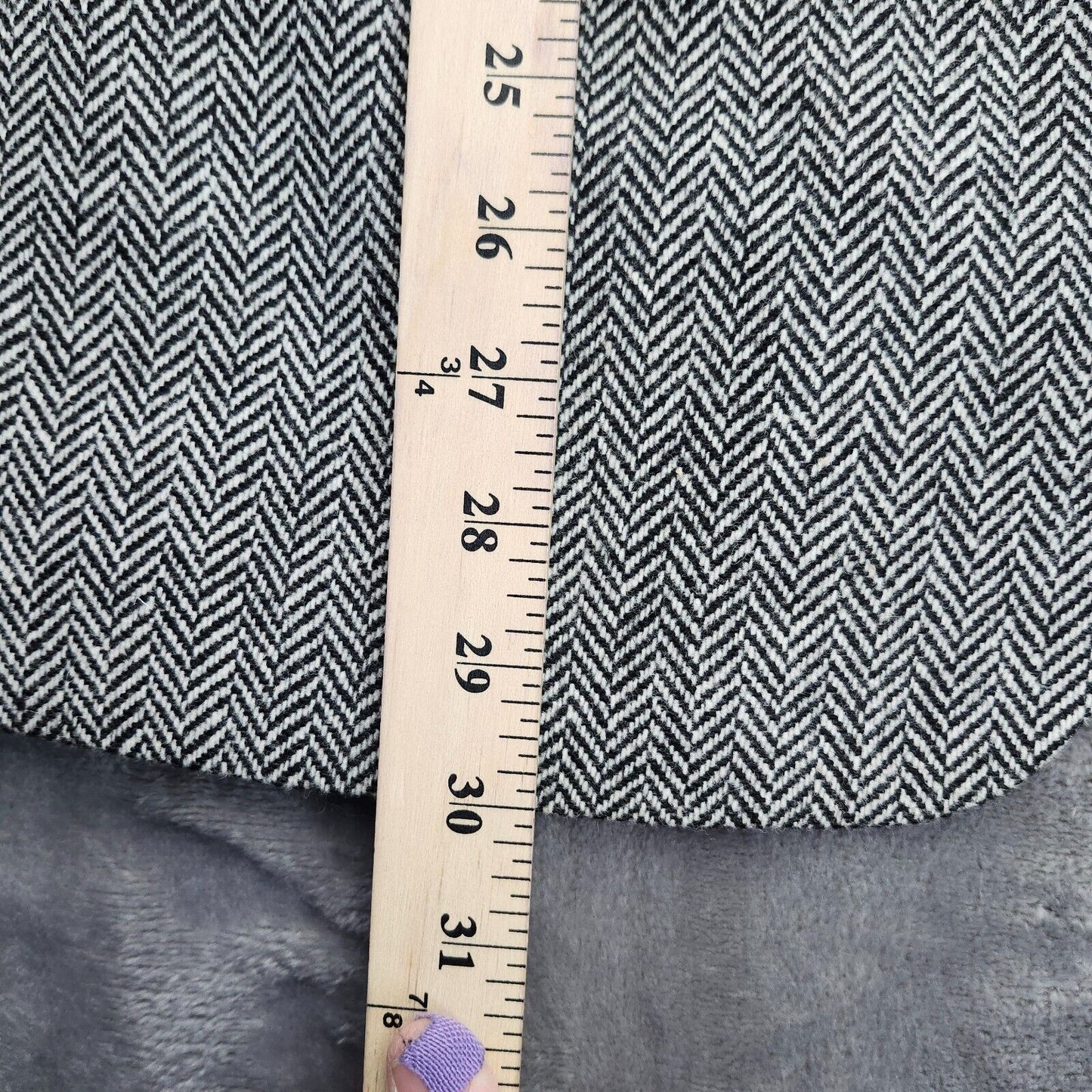 Lauren Ralph Lauren Classic-Fit Wool Suit Jacket Black/White Herringbone 44R NWT