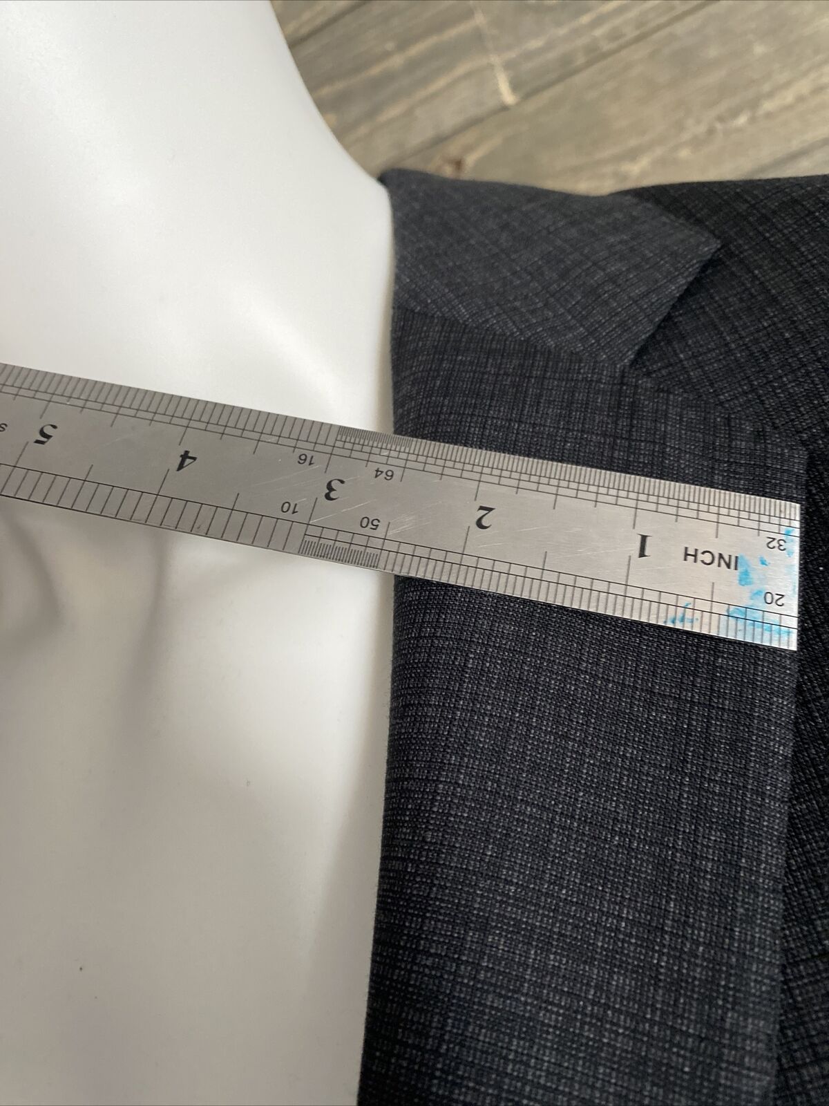 Ysl Mens Blazer (40R) Gray With Functional Surgeon Buttons