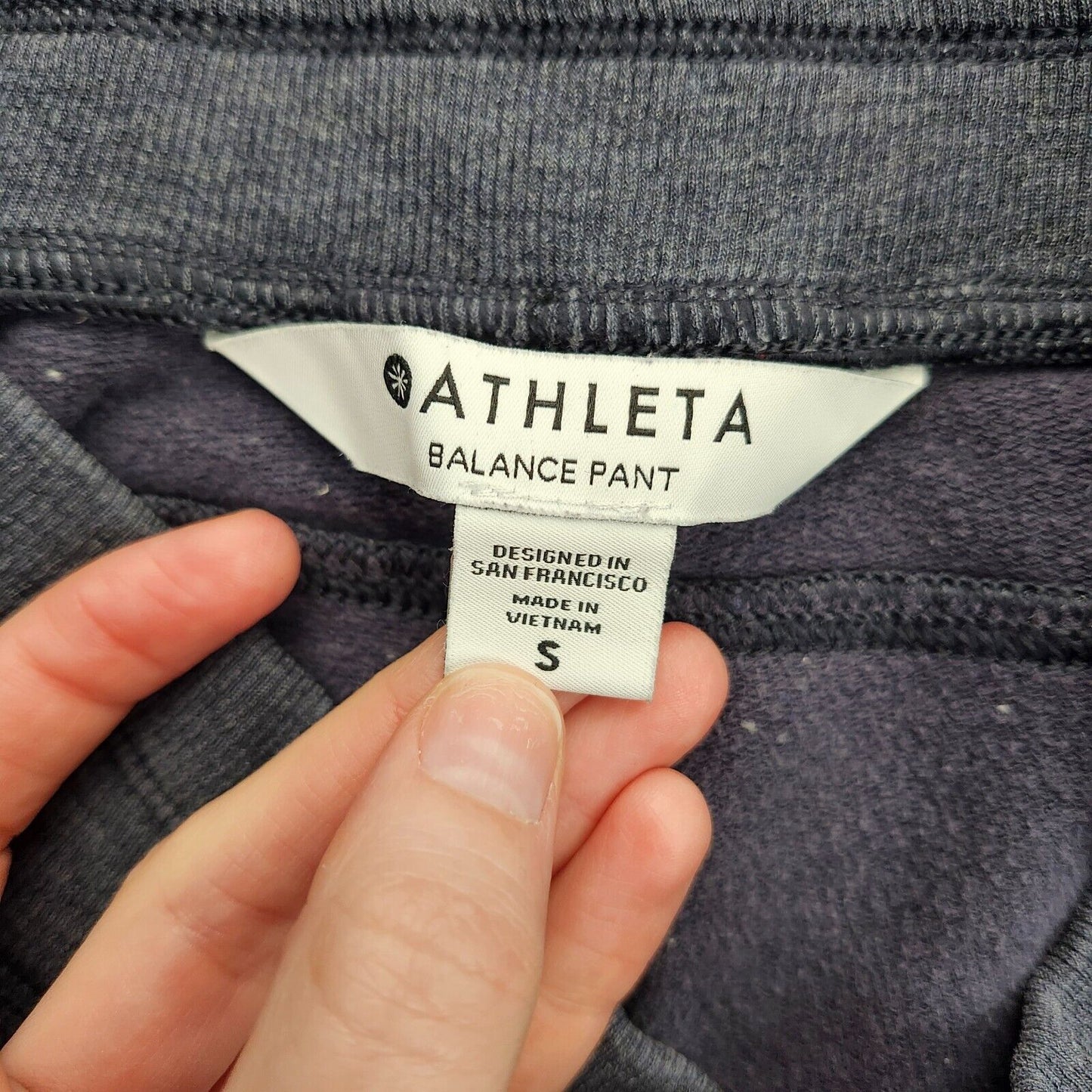 Athleta Women's Balance Pant Draw String Stretch Wide Leg Pockets, Size S Blue