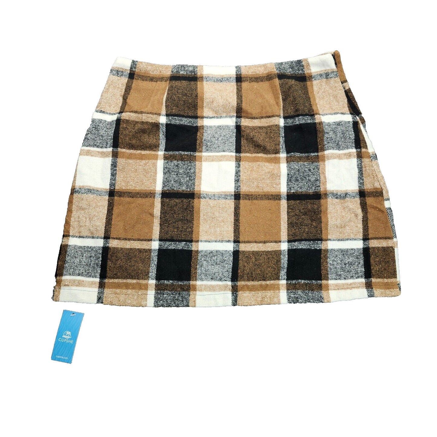 CUPSHE Women's Plaid Flannel Short Pencil Skirt XL