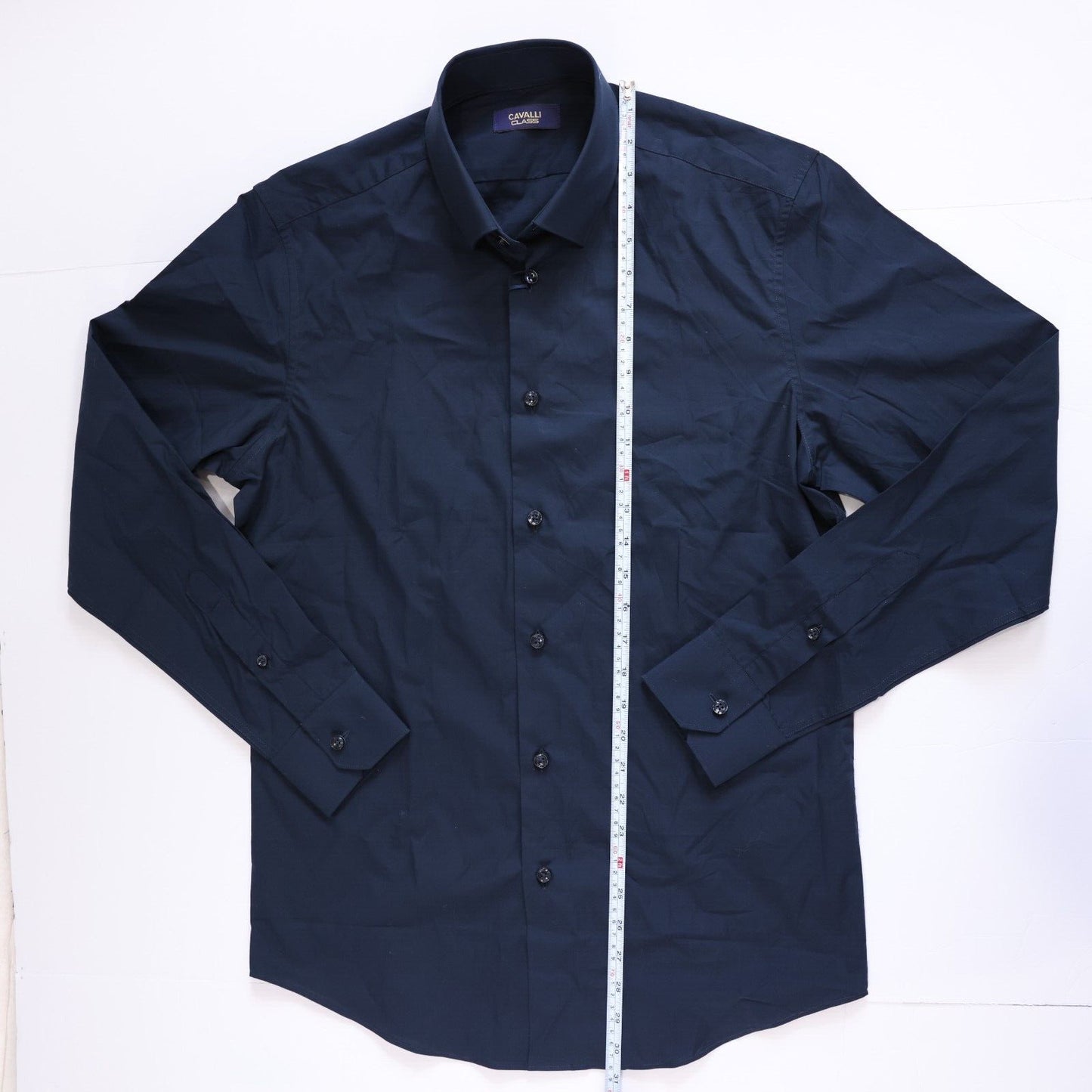 $350 Cavalli Class (Size 15.5) By Roberto Cavalli Men's Navy Blue $350 Retail