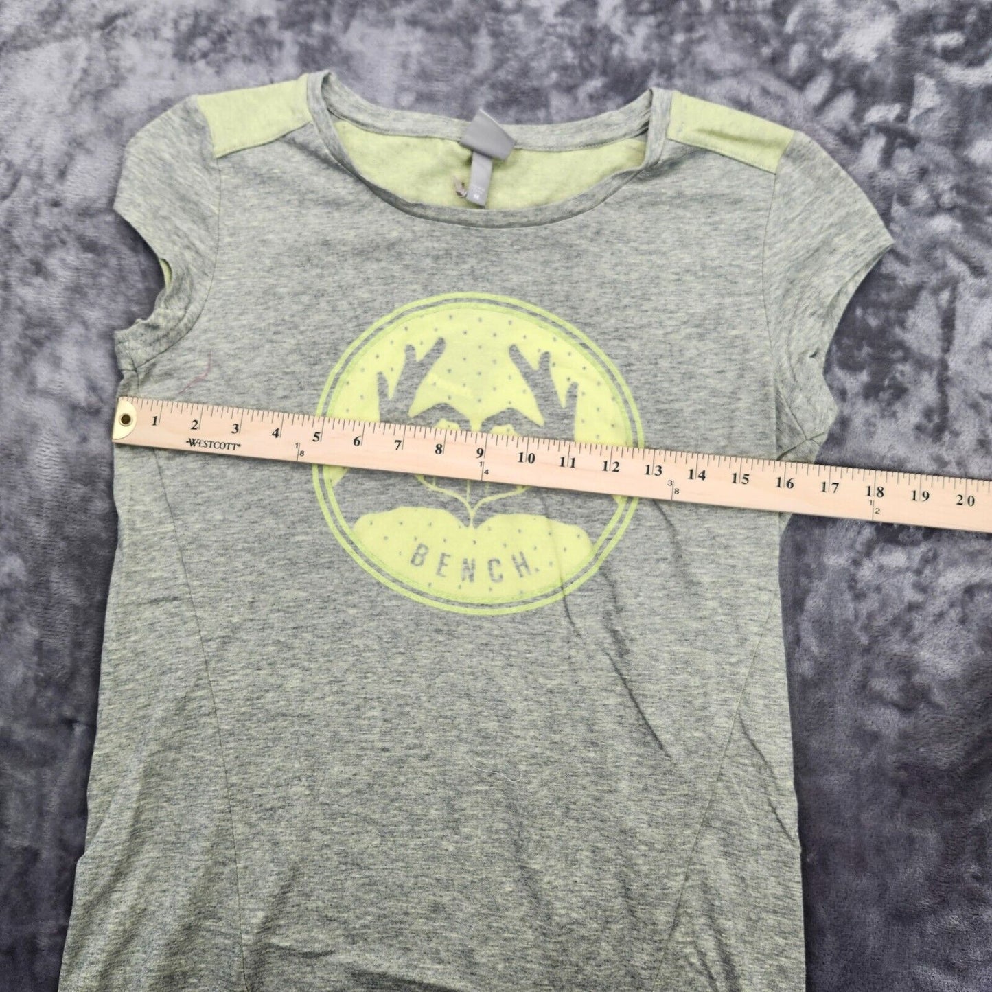 Bench Urban Wear Womens Cap sleeve On top of the world Graphic T-Shirt Size SM