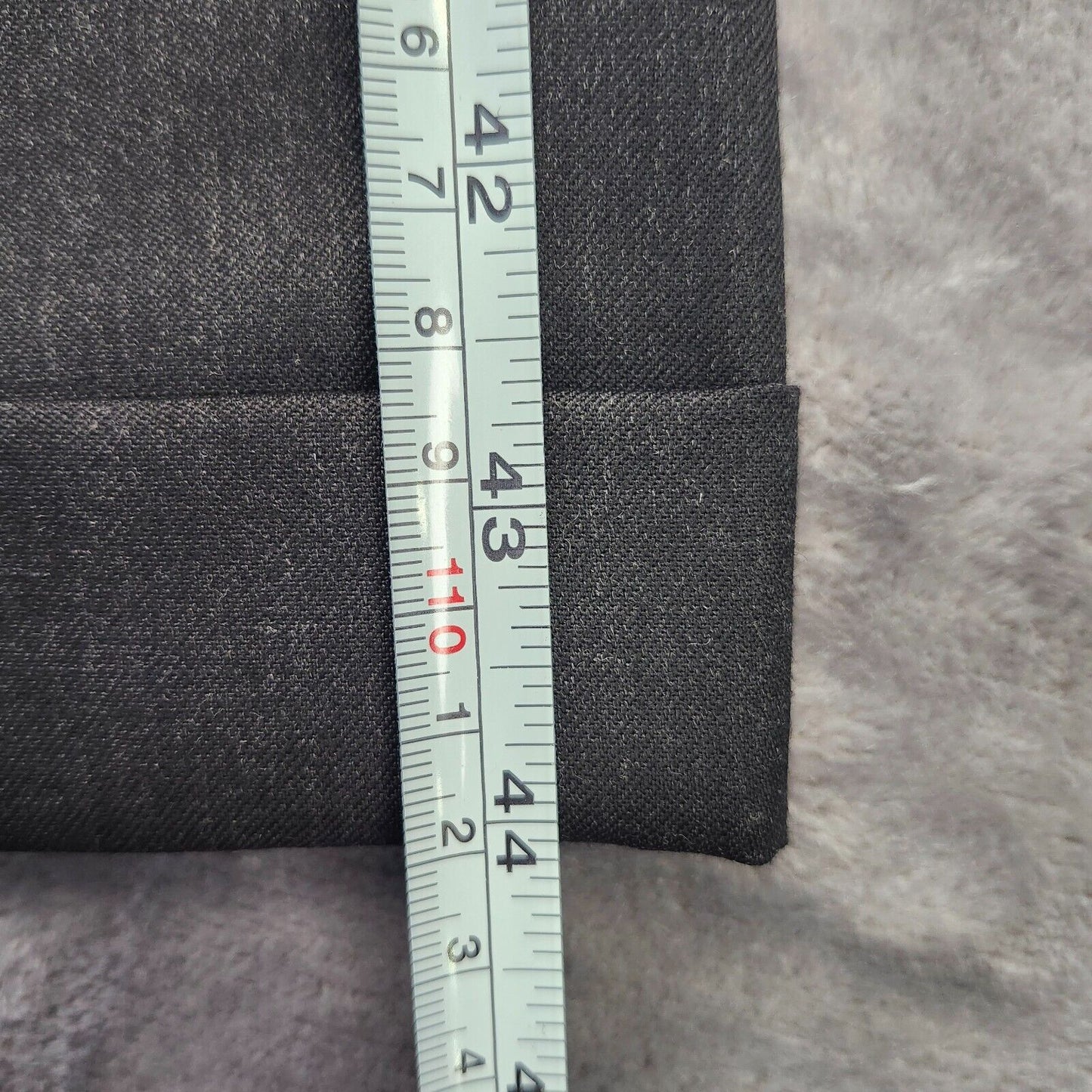 100% Wool Men's Black Suit Pants Size 44.5 Long