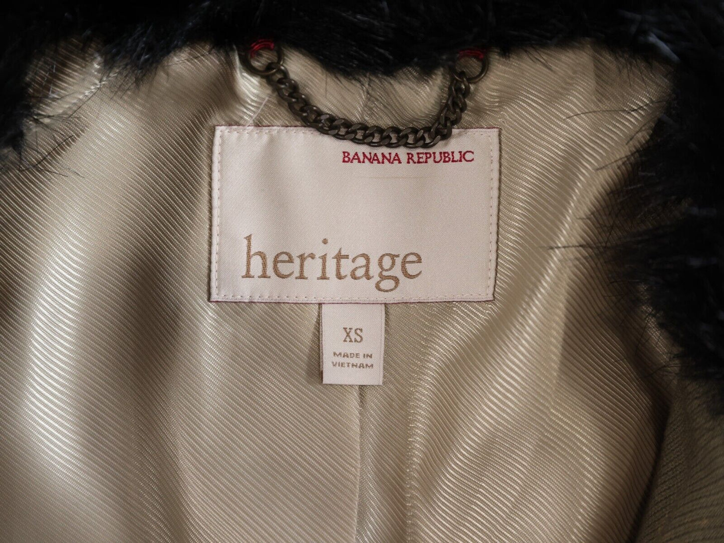 Banana Republic Heritage Blazer Jacket Military Coat Peplum Hem Fitted Cotton XS