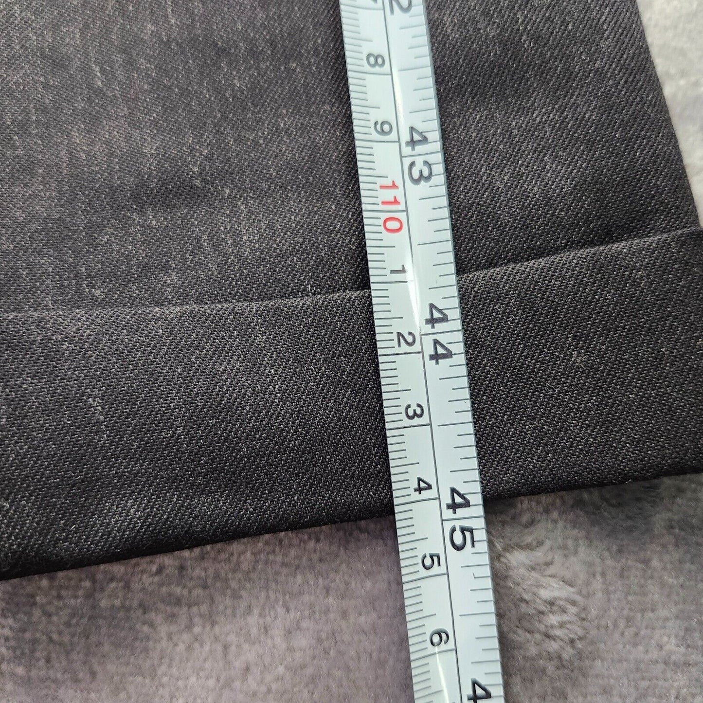 Men's Black 100% Wool Suit Set Jacket 48L Pants 36x32