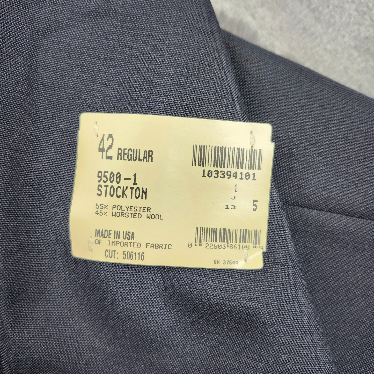NWT Hardwick Clothes Men's Suit Jacket Black 42 Reg Peak Lapel Double Breasted