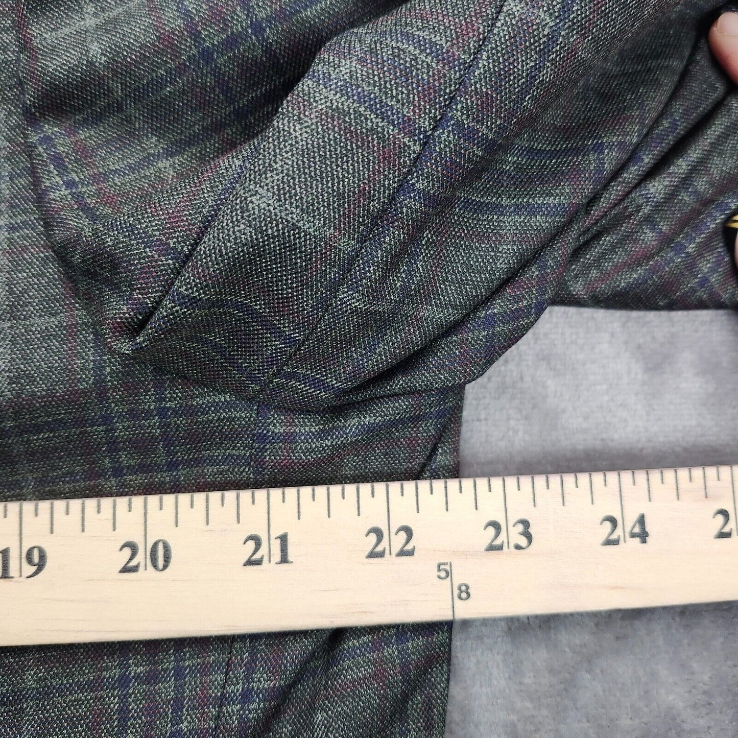 Lauren Ralph Lauren Polyester Green Plaid Suit Jacket Blazer 46L NWT