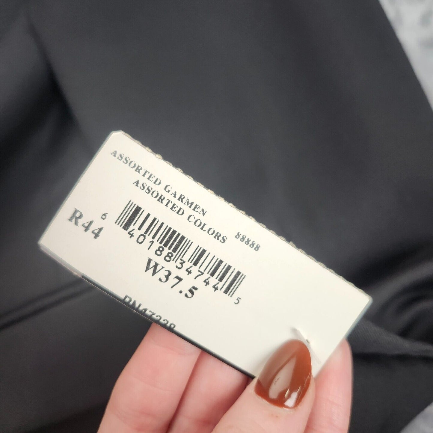 NWoT Tommy Hilfiger 100% Wool Mens Suit Jacket 44 Regular Black Notch Lapel