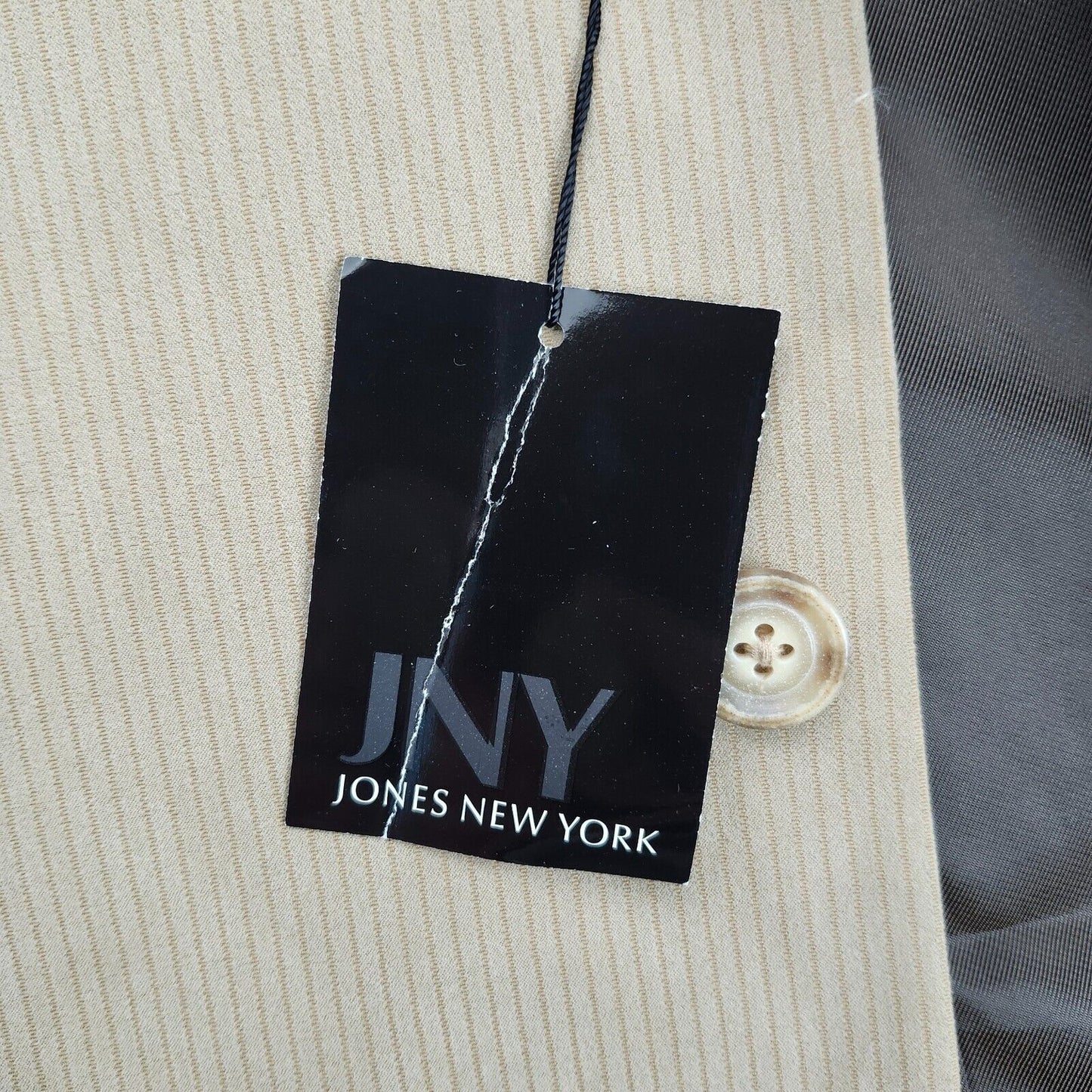 NWT JNY Jones New York Men's 48 Long Suit Coat Style Adler Tan Notch Lapel