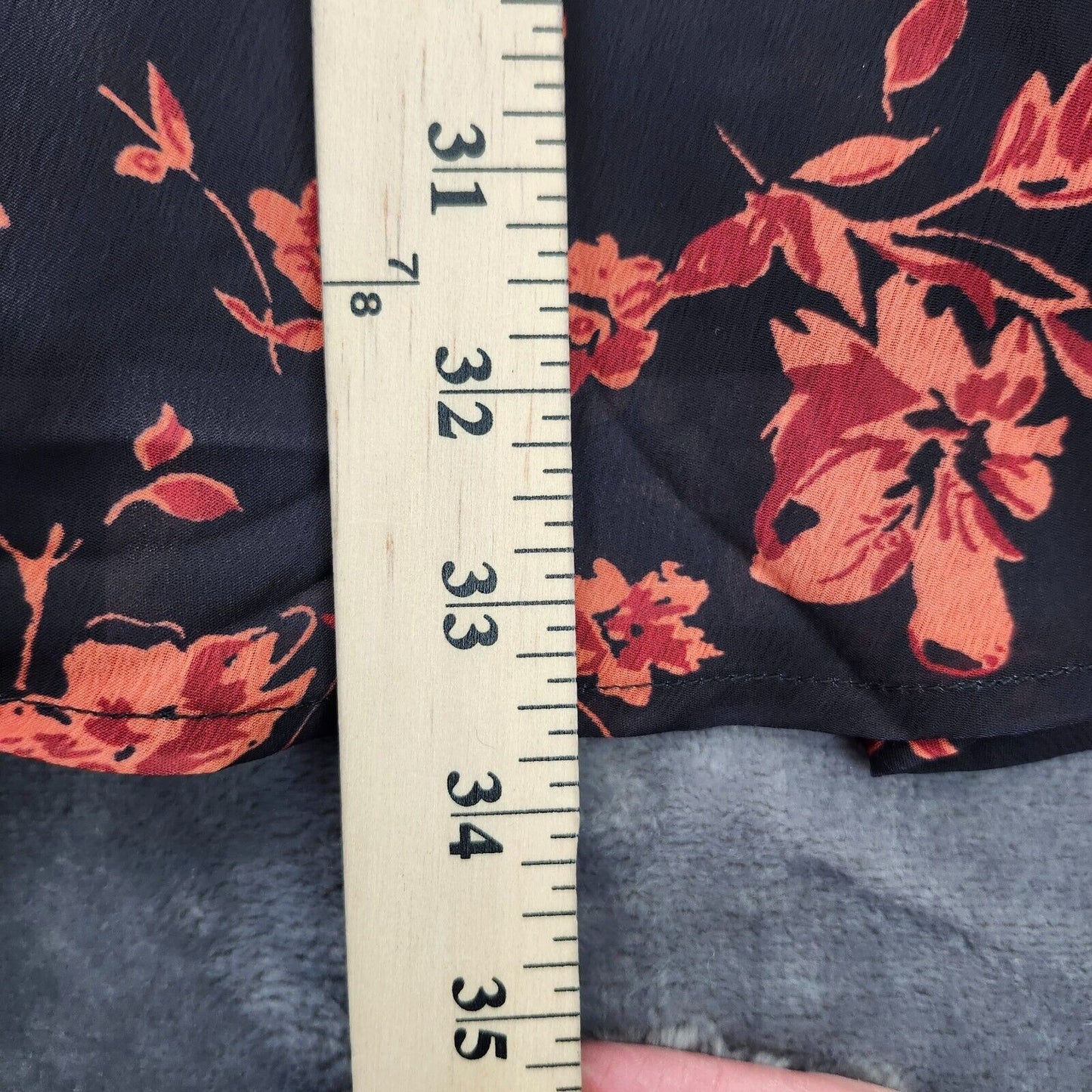 CUPSHE Floral Surplice Long Sleeve Mini Dress Size Small