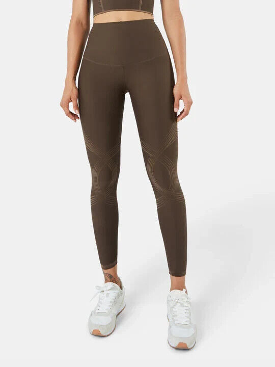 Fanka Body Sculpt Leggings (Reversible Wear) Chocolate Brown Large