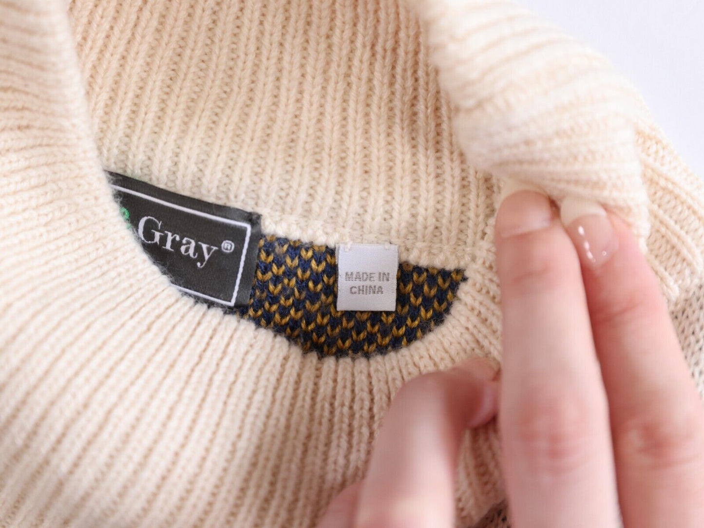 Paisley & Gray Knit Sweater Slim Fit Size XL Abstract