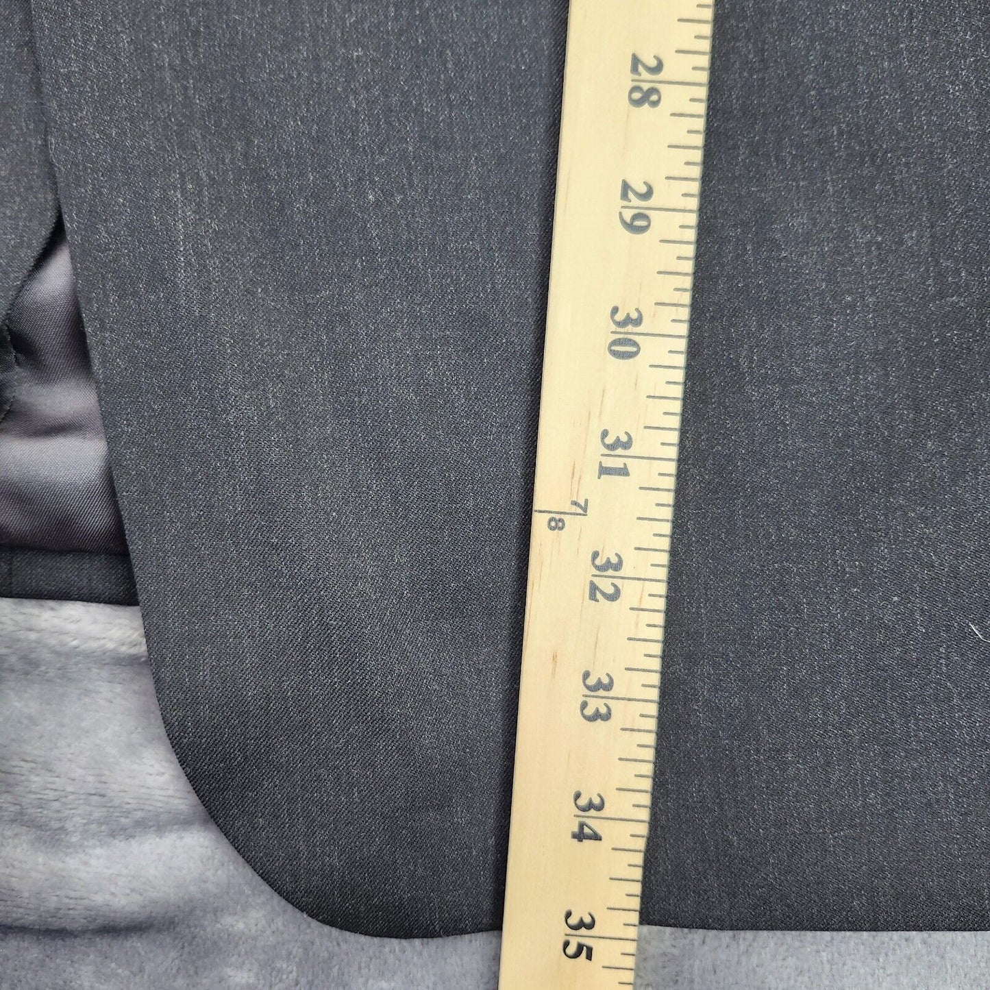 Mens 100% Wool Suit Set Black Jacket 48 Long, Pants 34 Waist