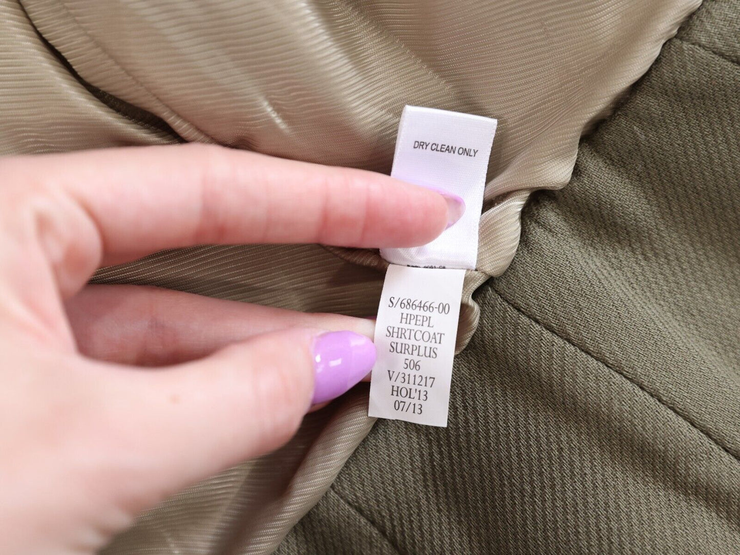 Banana Republic Heritage Blazer Jacket Military Coat Peplum Hem Fitted Cotton XS