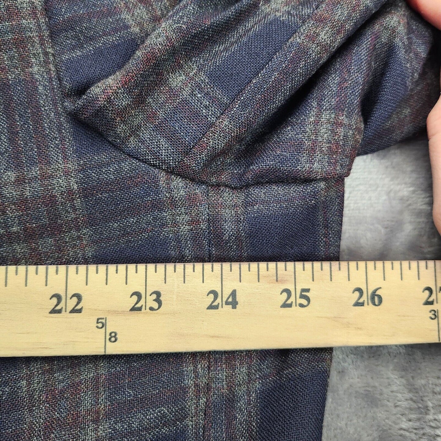 Lauren Ralph Lauren Polyester Blue Plaid Suit Jacket Blazer 50L NWT