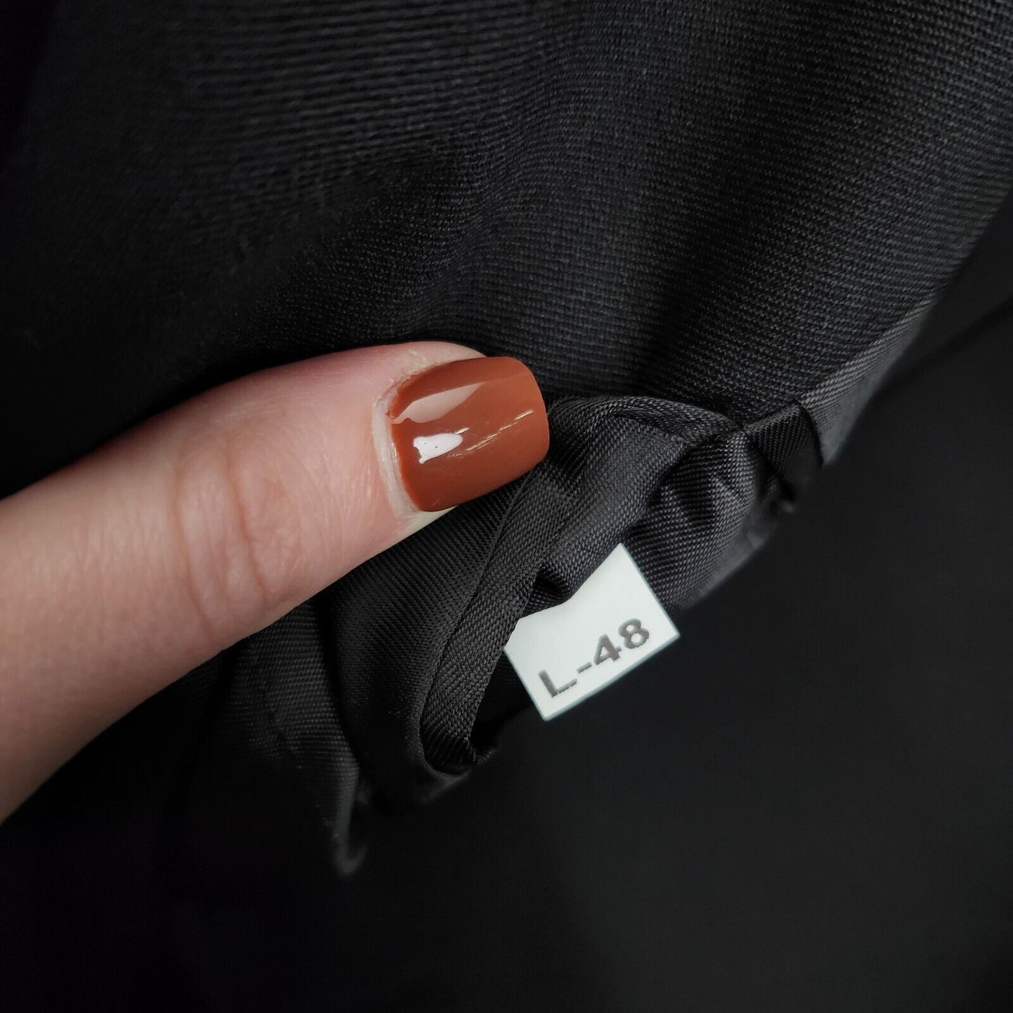 Men's 100% Wool Black Suit Set Notch Lapel Jacket Size 48 Long, Pants 36w