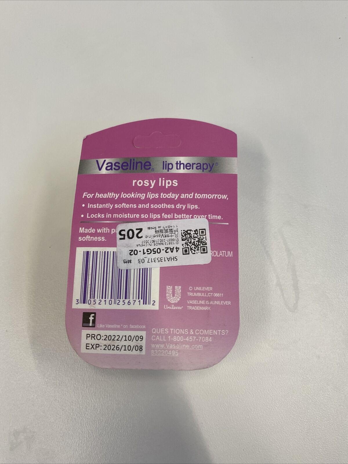 Vaseline Lip Therapy - Rosy Lips, 0.25oz
