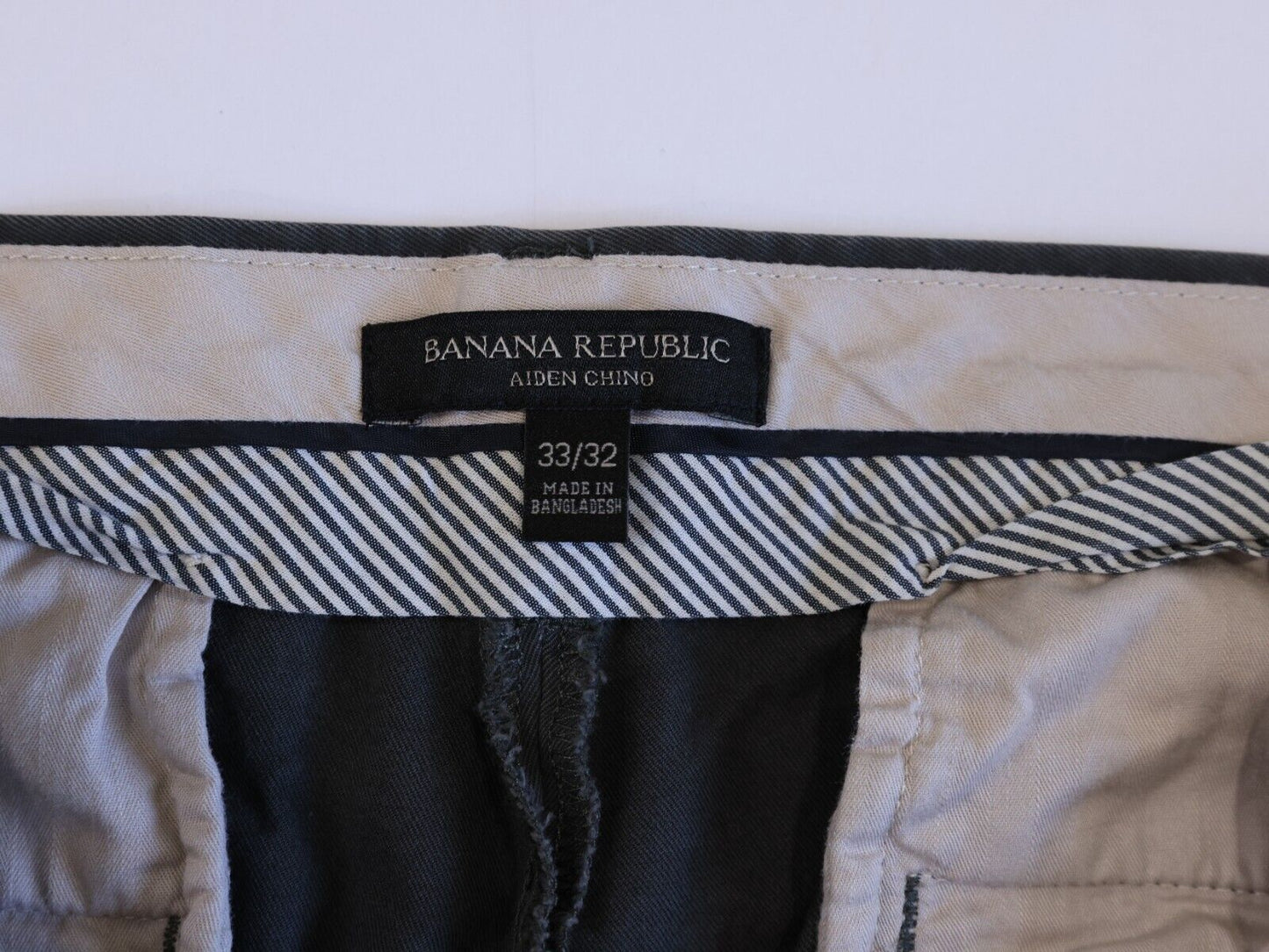 Banana Republic Alden Chino 33x34 Gray Cotton Pants