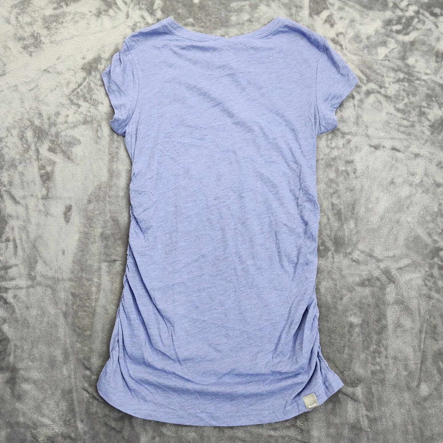 Bench Urban Wear Womens Cap sleeve Ruched Sides T-Shirt Lilac Size Small