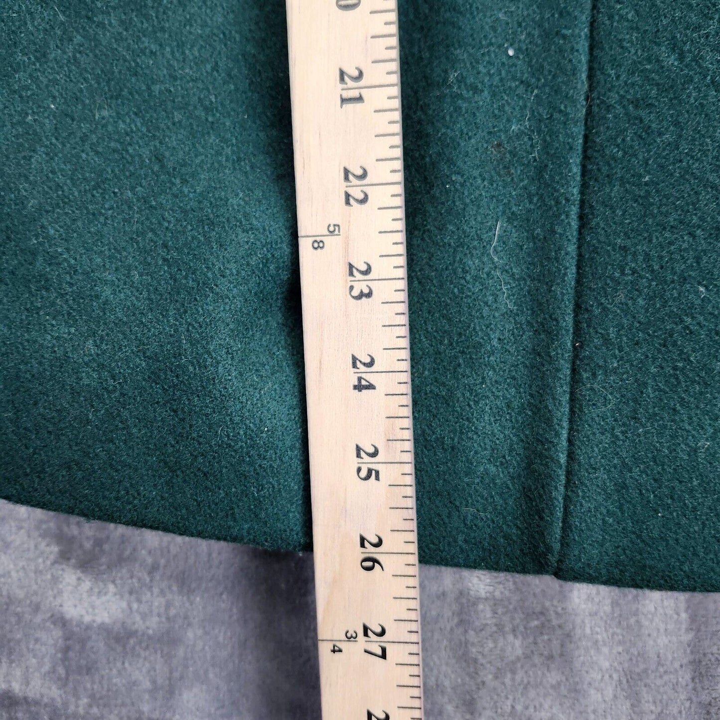 Rothschild Girls' Green Wool Blend Dress Coat with Velvet Accents, Size 4