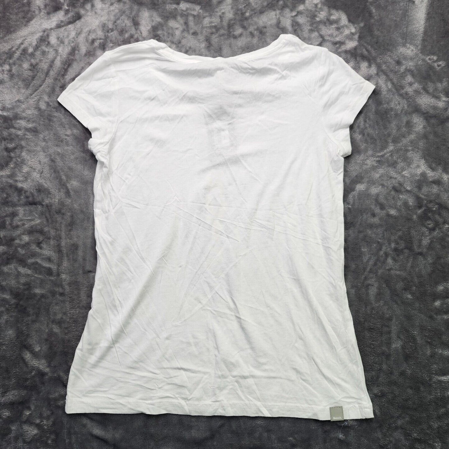 Bench Urban Wear Womens Graphic T-Shirt Size Small White/Yellow