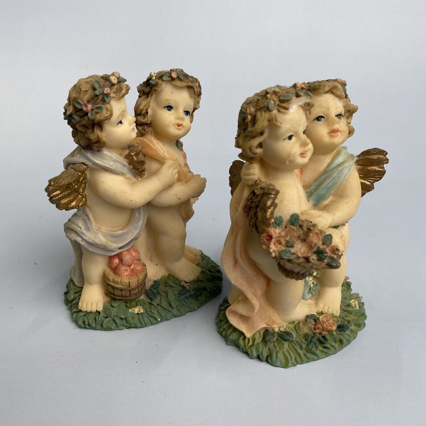 Figurine of Two young Angels, Resin (2 Pack)