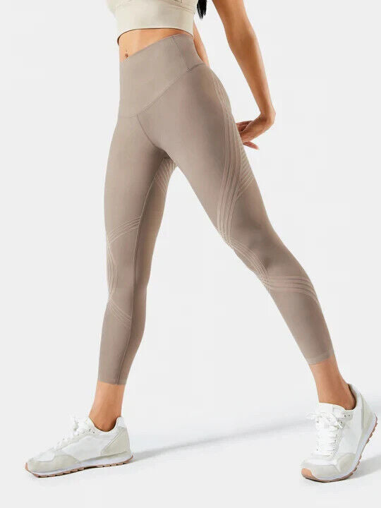 Fanka Lift and Curve Full Length Leggings (Reversible Wear) Tan Small