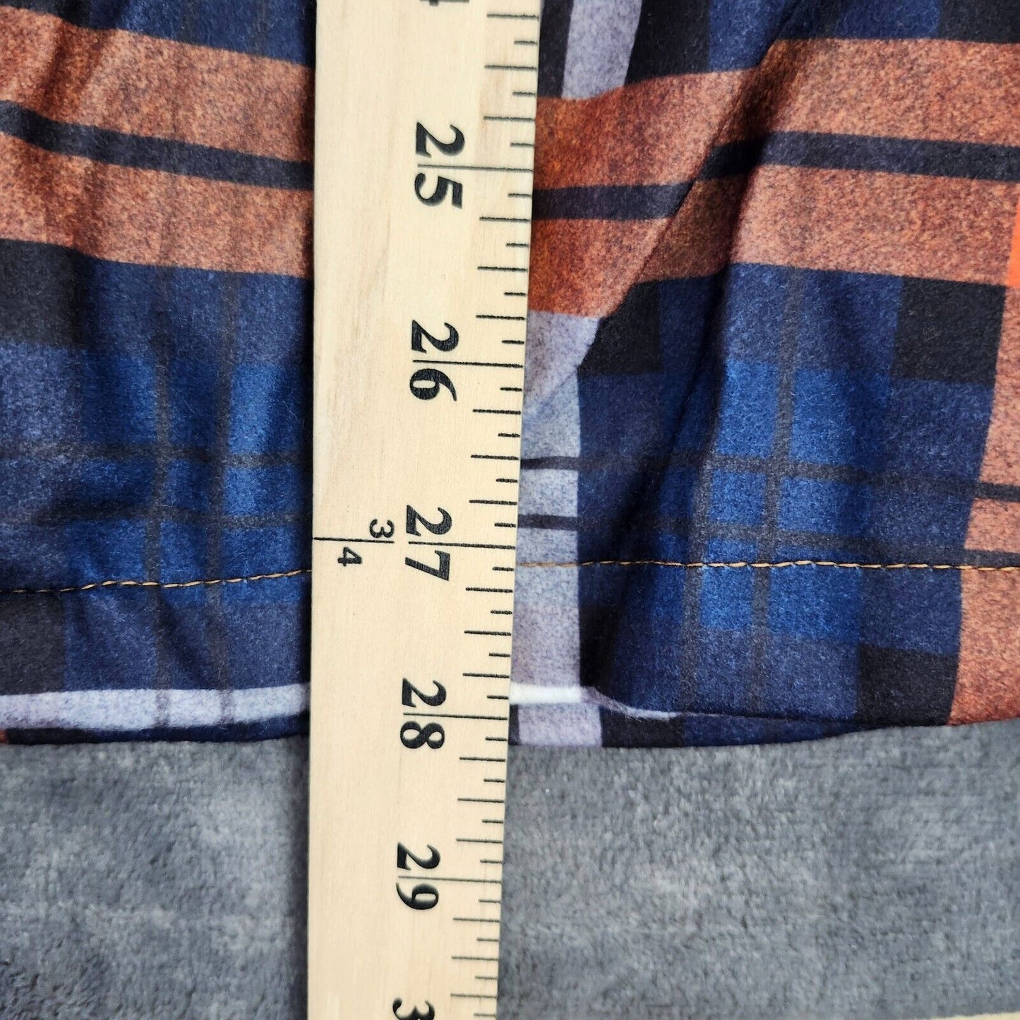 Plaid Hooded Shacket Casual Flannel Shirt Long Sleeve Zip up Button Down Coat L