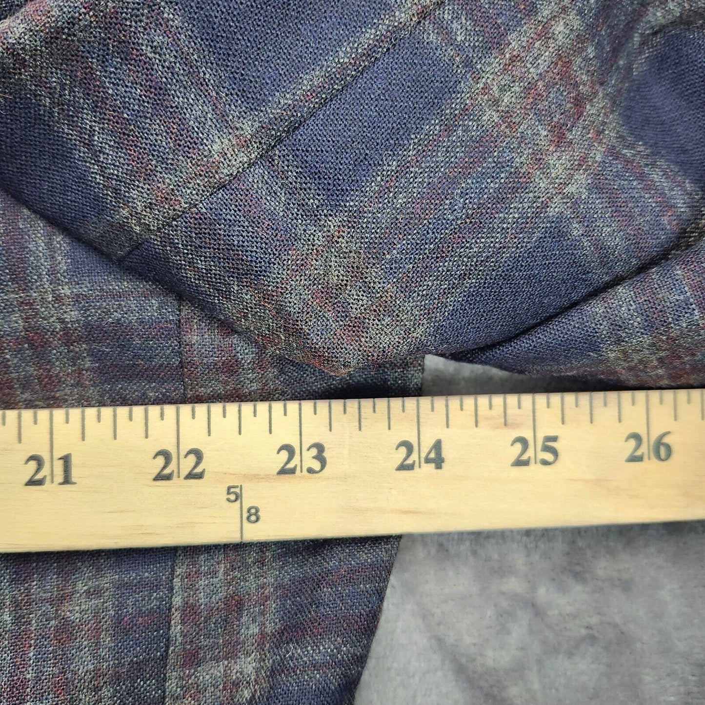 Lauren Ralph Lauren Polyester Blue Plaid Suit Jacket Blazer 46L NWT