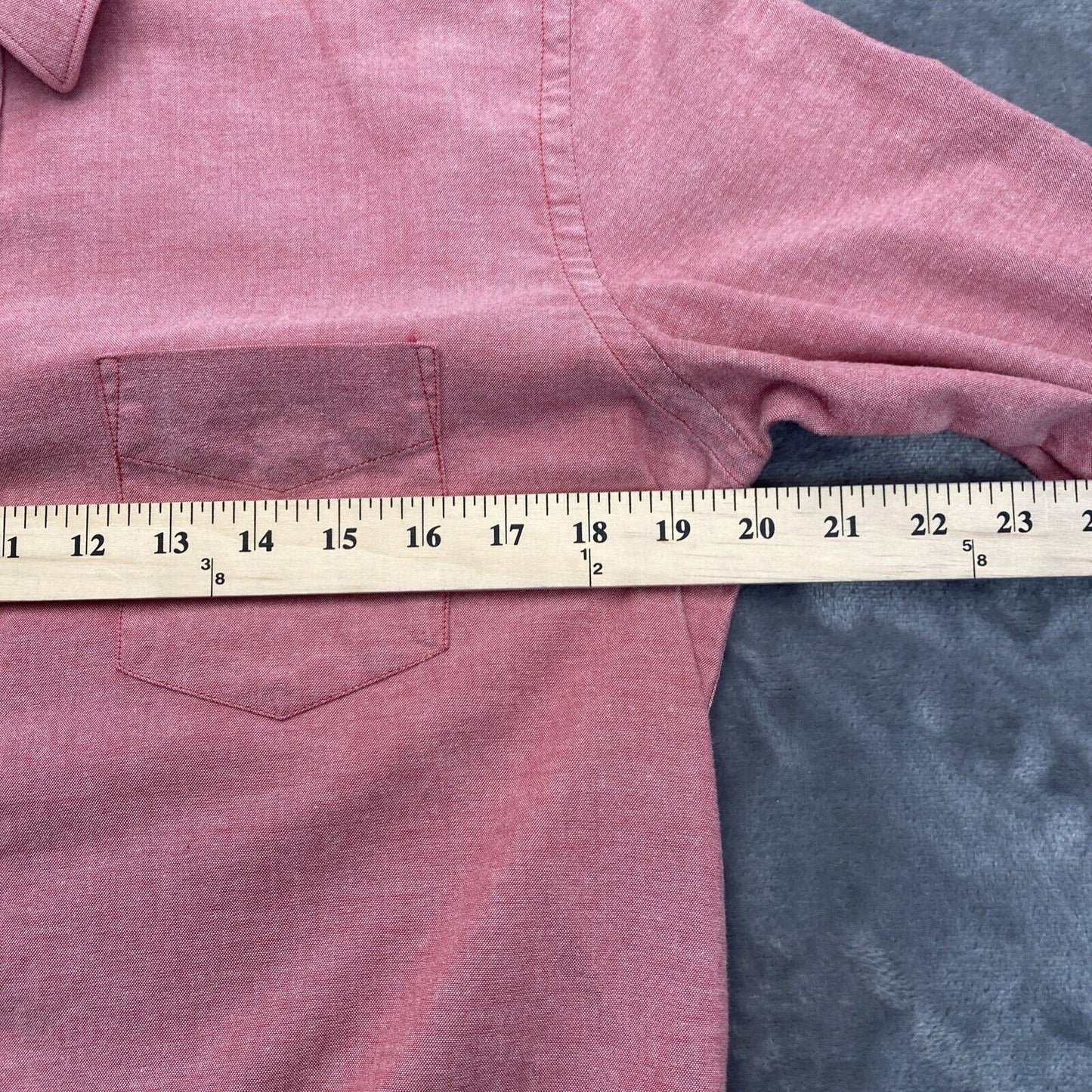 Mens Untuckit 100% Cotton Long Sleeve Casual Shirt Red Mens Size Medium