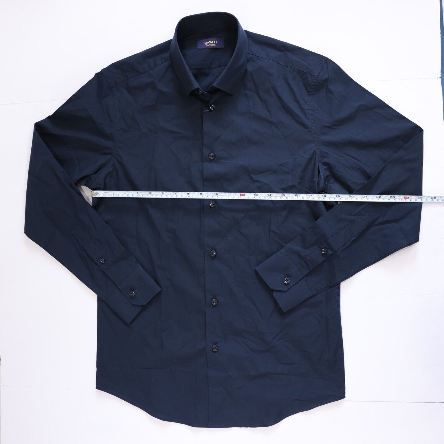 $350 Cavalli Class (Size 15.5) By Roberto Cavalli Men's Navy Blue $350 Retail