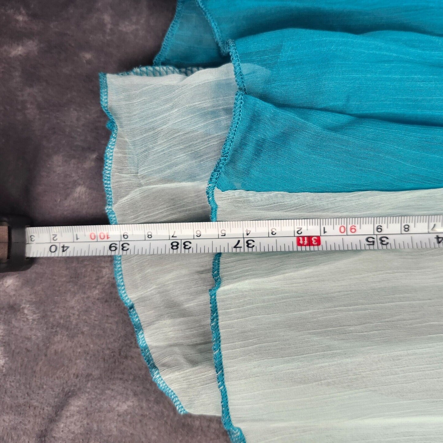 Angvns long Blue and white Sheer Flowing skirt size XL