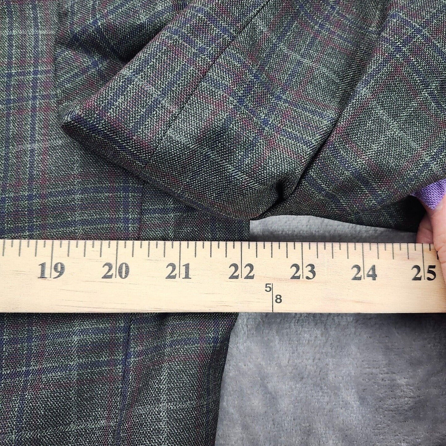 Lauren Ralph Lauren Polyester Green Plaid Suit Jacket Blazer 44R NWT