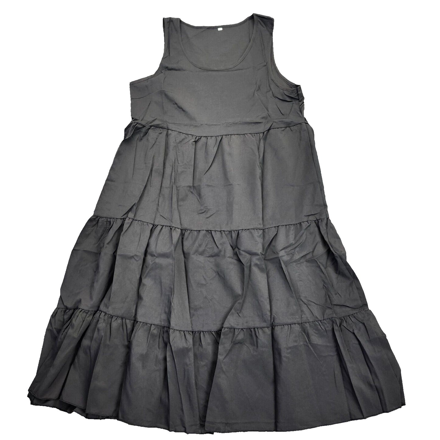 Women's Sleeveless Party Beach Dress, Fashion Holiday Summer Dress Black XL