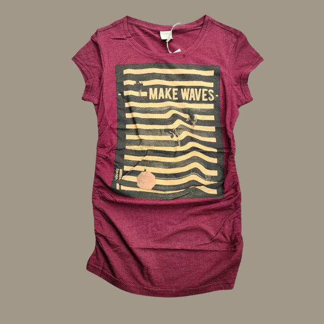 Bench Urban Wear Womens Cap sleeve T-Shirt Size Small Maroon